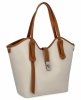 Bőr táska shopper bag Vittoria Gotti bézs 631